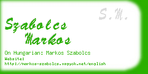 szabolcs markos business card